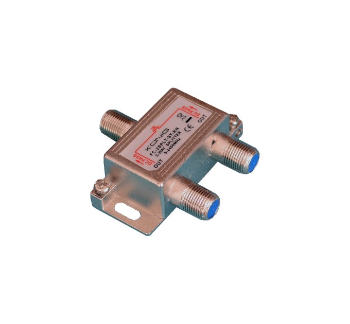 High frequency splitter with 2 outputs KONIG FC-2SPLT-ST-KN