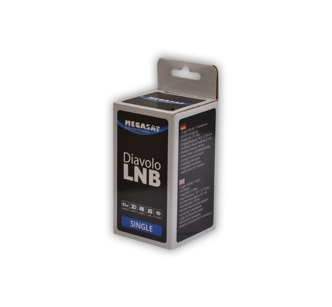 Конвертор с 1 изход MEGASAT DIAVOLO SINGLE LNB 0.1 dB