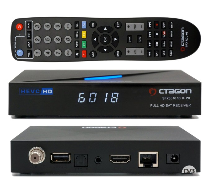 Receptor satelit HD Linux OCTAGON SFX6018, S2X+IP, H.265, HEVC, 1xDVB-S2X, E2, DUAL OS