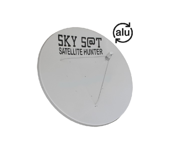 Satellite antenna SKY SAT 155 cm, white, aluminum, parabolic