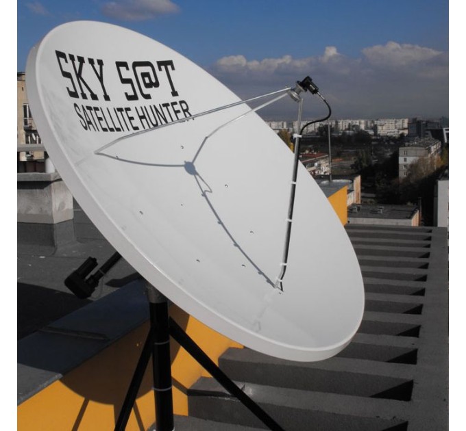 Satellite antenna SKY SAT 155 cm, white, aluminum, parabolic