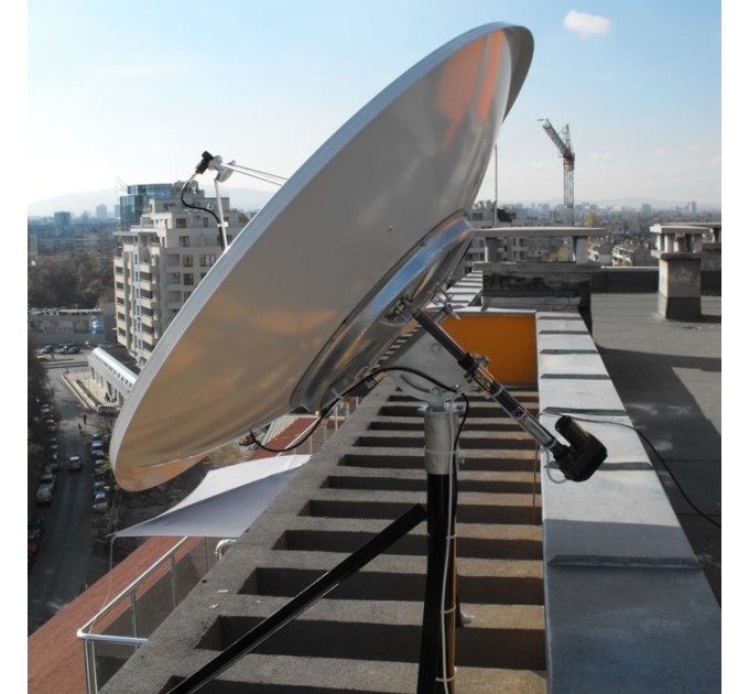 Satellite antenna SKY SAT 155 cm, white, aluminum, parabolic